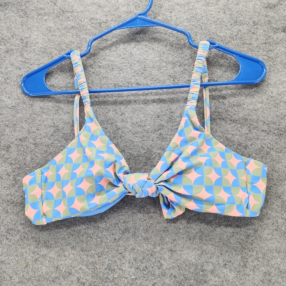 Raisins Bikini Top Womens Large Blue Swimwear